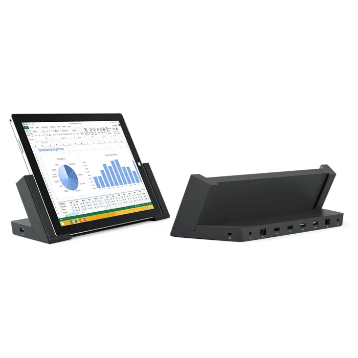 MICROSOFT Surface Pro 3 Docking Station, + adapter, 3× USB 3.0, 2× USB